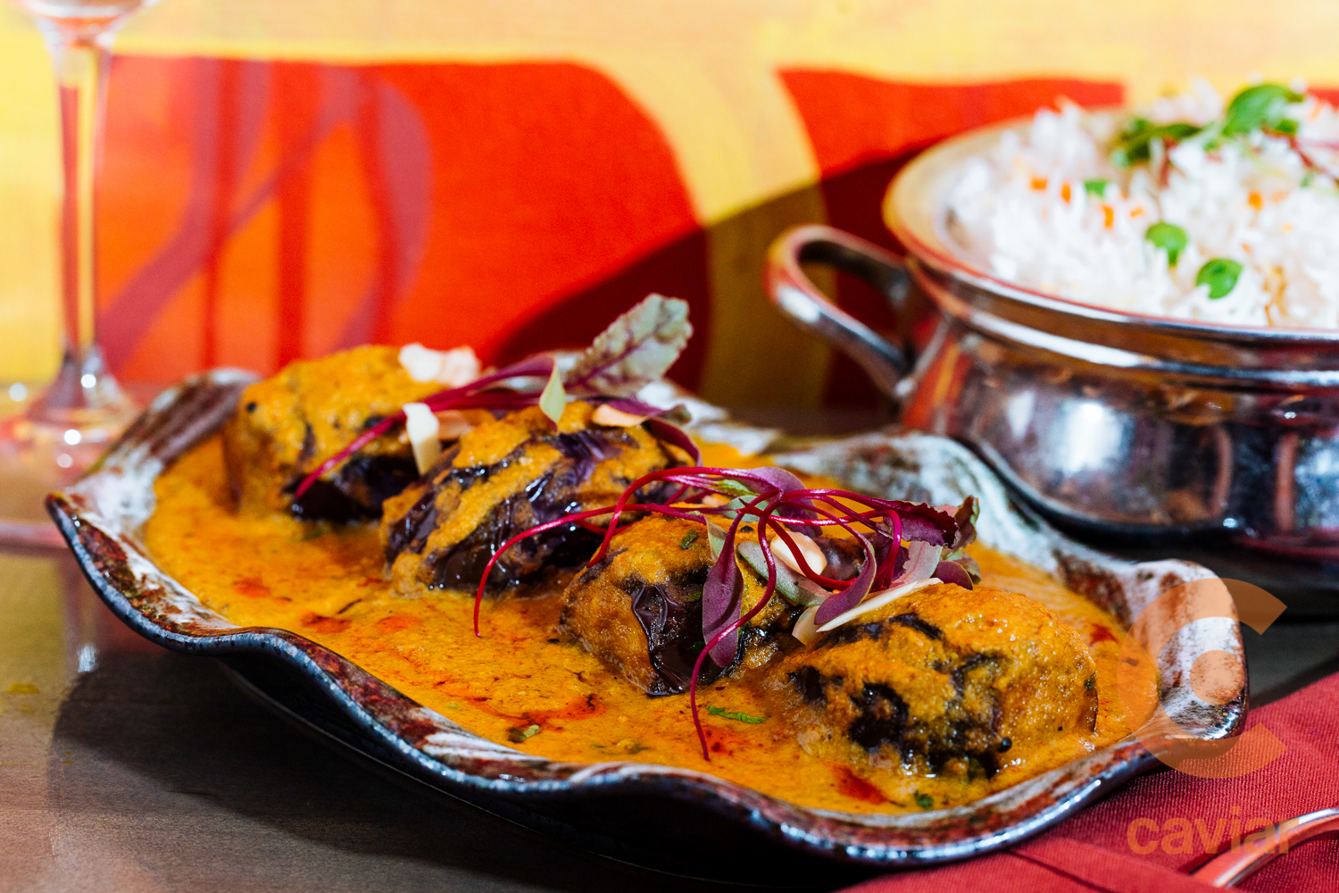 Indian fusion tacos with toppings