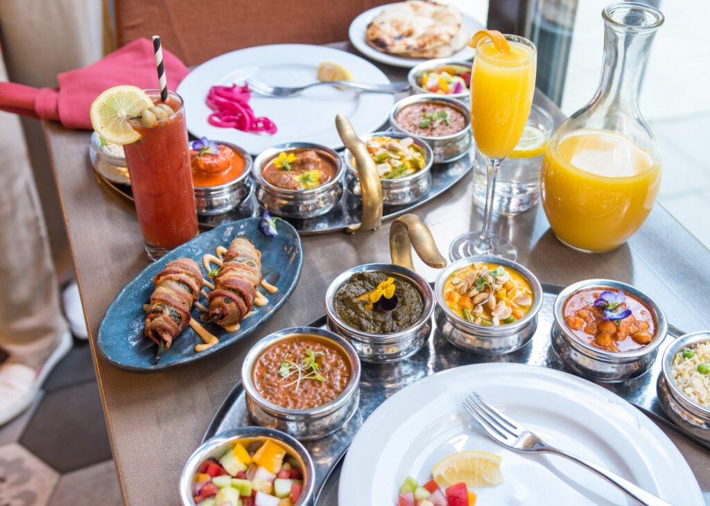 Indian thali buffet spread at Veda Bistro Philadelphia
